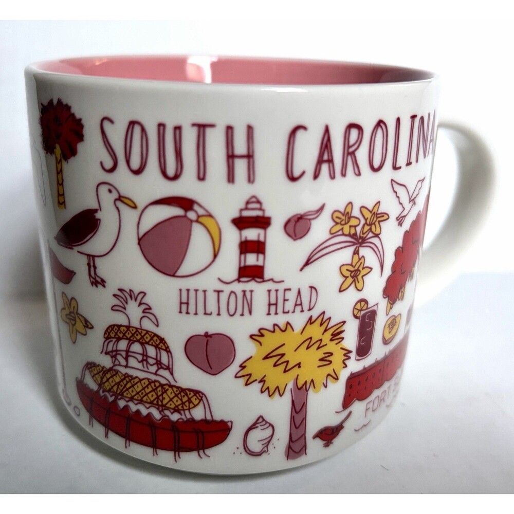 Starbucks Been There Series South Carolina Mug 14 oz Pink Interior 2021
